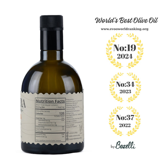 Arbosana Extra Virgin Olive Oil – Single-Origin · Cold-Pressed · Nutty & Creamy · 300+polyphenols