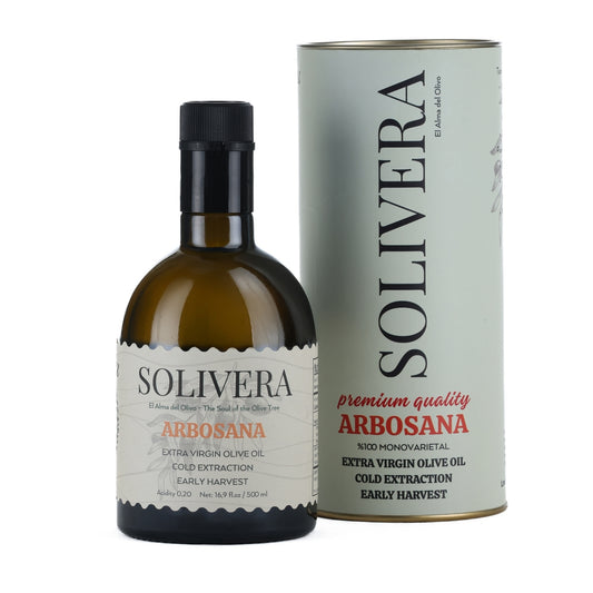 Arbosana Extra Virgin Olive Oil – Single-Origin · Cold-Pressed · Nutty & Creamy · 300+polyphenols