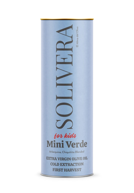 Mini Verde Extra Virgin Olive Oil – Baby-Friendly Blend · Cold-Pressed · Smooth & Light · 300+polyphenols